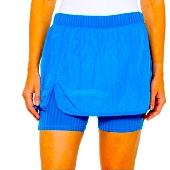 Free People Pants - Free People Movement Daisy Woven Skort Blue S NWT
